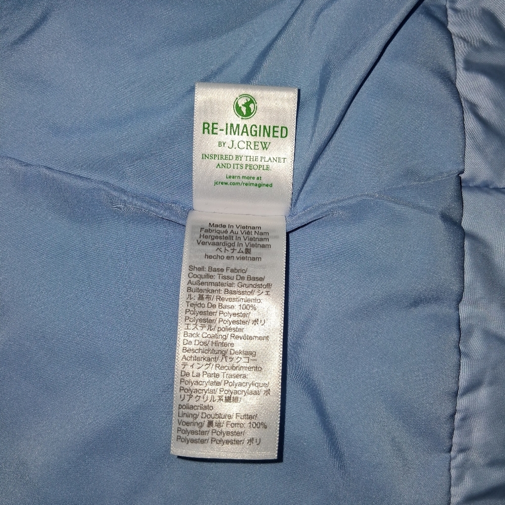 J. Crew Mountain Puffer Vest Sz XL Sky Blue Apparel - Picture 5 of 14